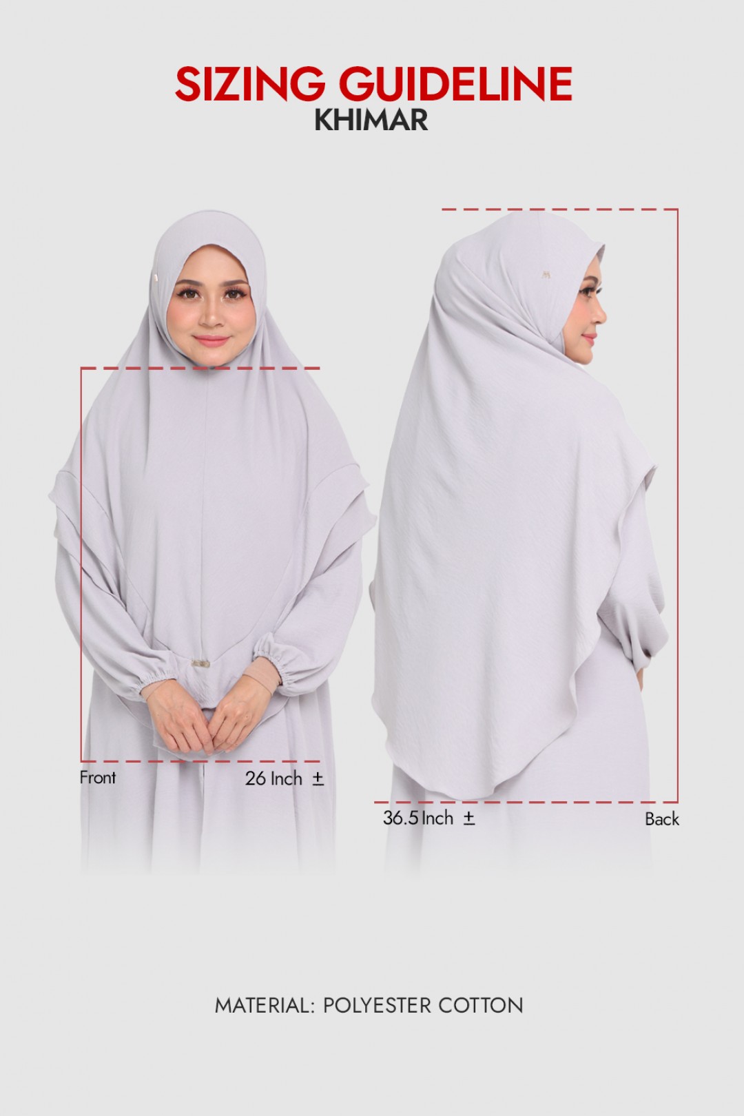 Khimar Lavender Grey