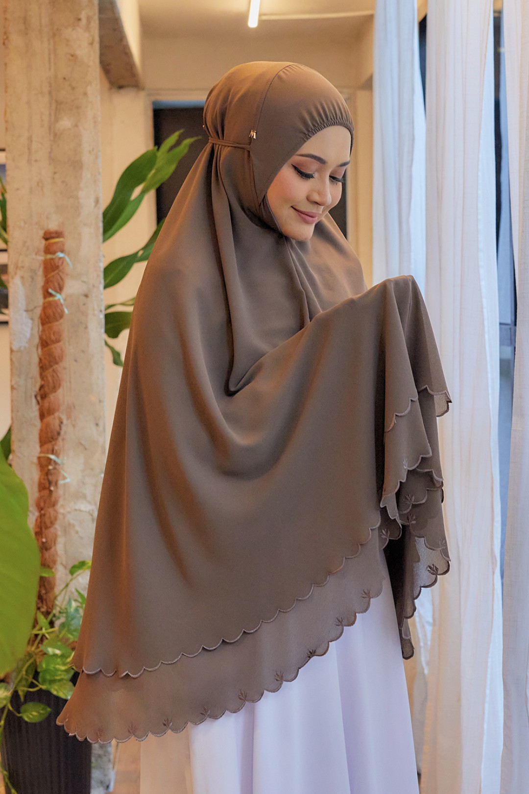 Mini Telekung Fatimah Redwood Pink