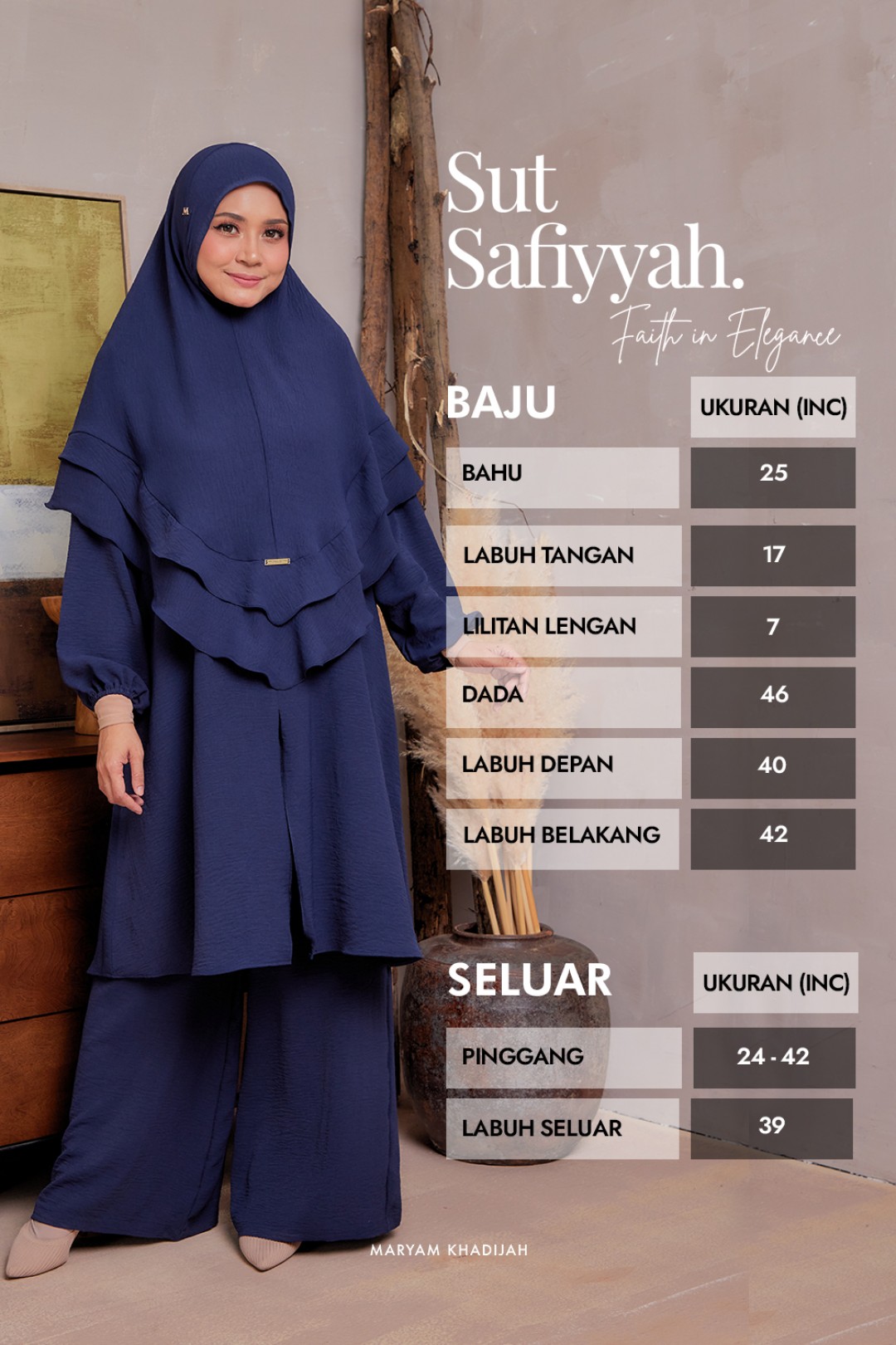 [AS-IS]- Set Sut Safiyyah Lavender Grey