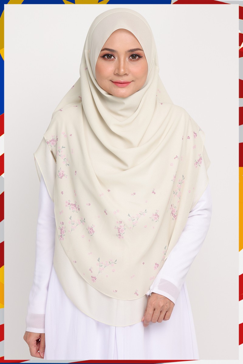 Umma Printed 2-Layer Floral White