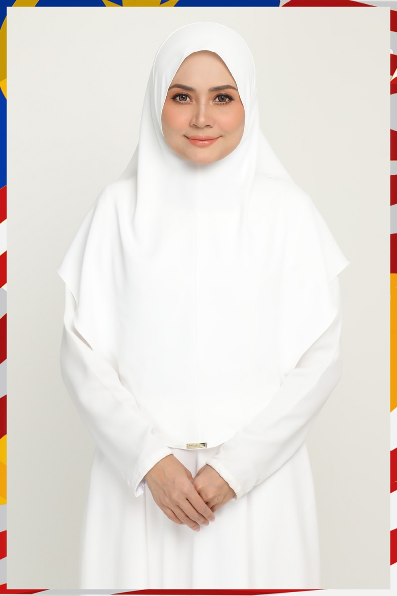 Shawl Ummi White Cotton