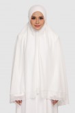 Mini Telekung Fatimah Coral White