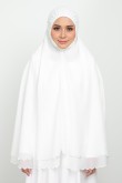 [AS-IS]- Mini Telekung Fatimah Linen White