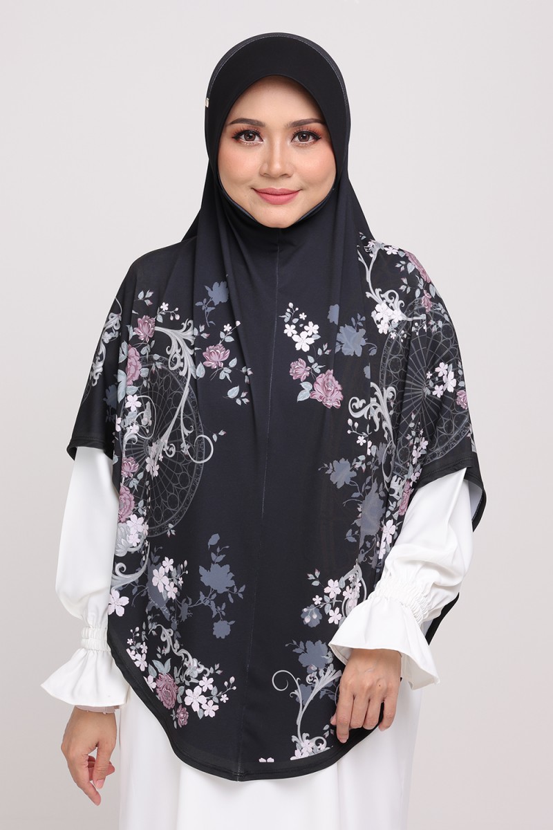 Sarung Printed Saadiyyah Black Hajar