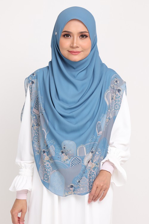 Umma Printed Raudhah Celestial Blue