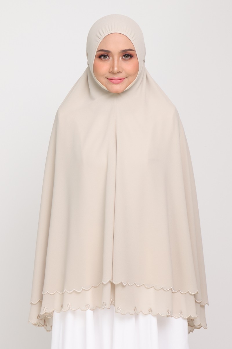 Mini Telekung Fatimah Khaki Dun