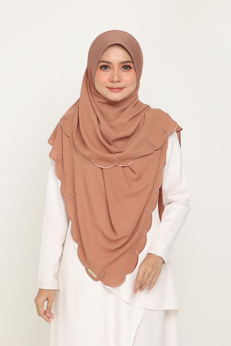 As-Is Instant Bawal Sulam Caramel Brown