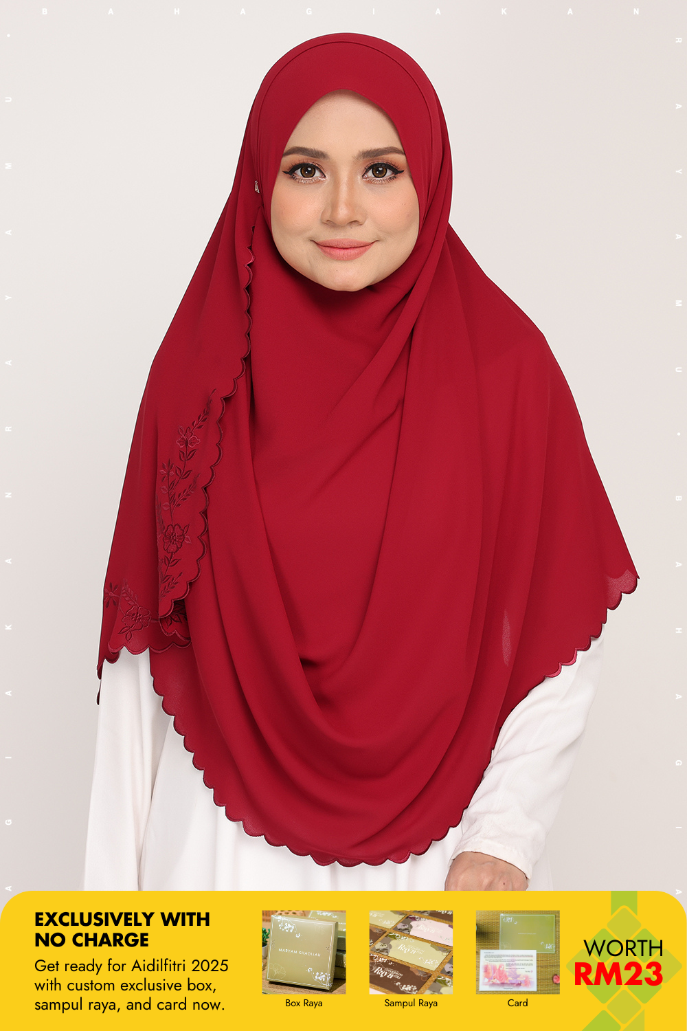 Instant Sulam Claret Red