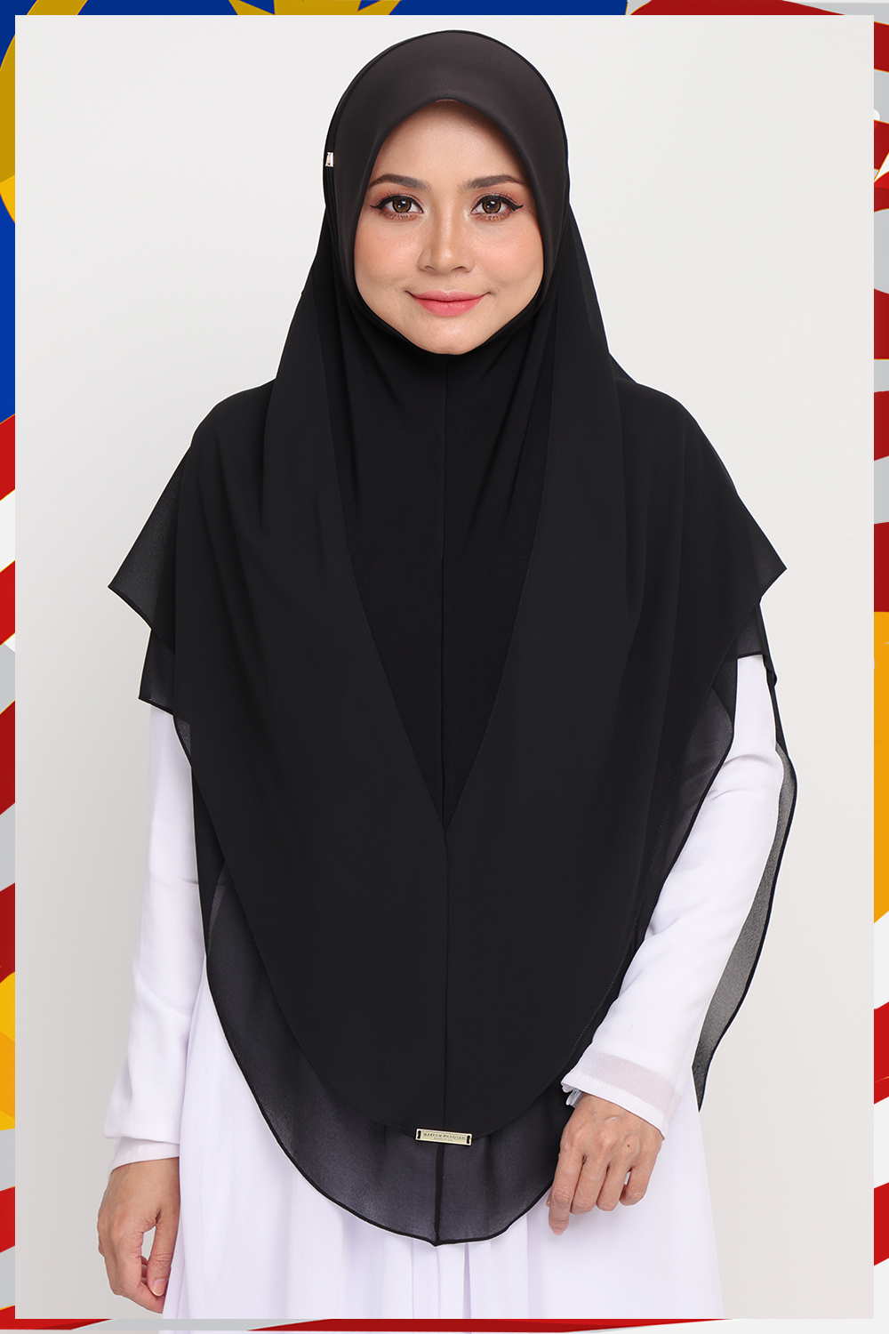 Khimar 3 Layer Licorice Black