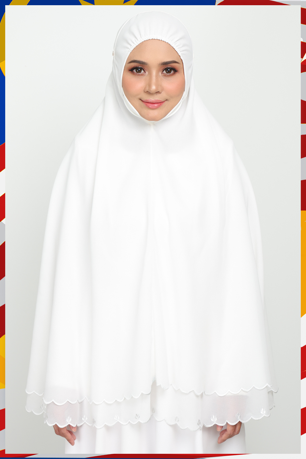 As-Is Mini Telekung Fatimah Alice White