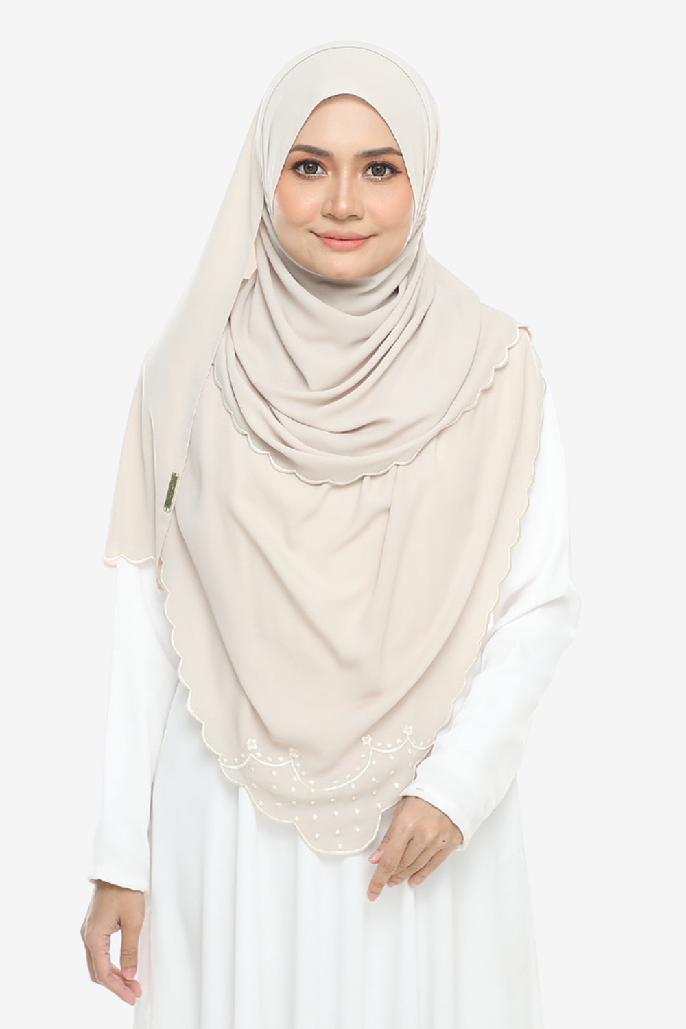 Shawl Sulam Pansy Topestry Beige