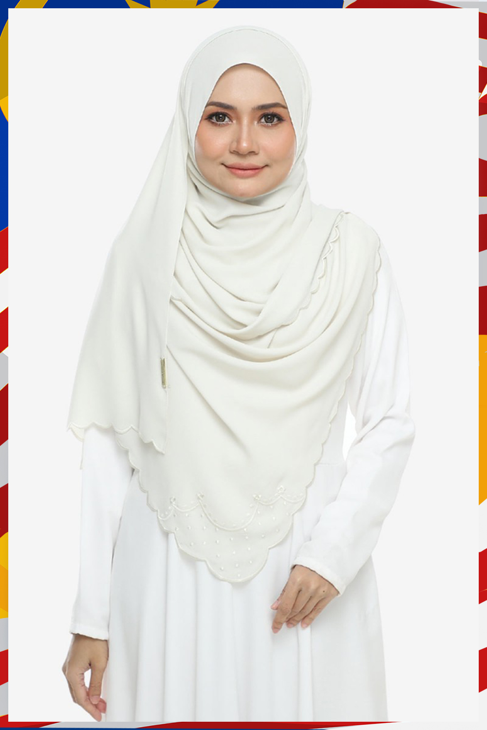 As-Is Shawl Sulam Pansy Cream Cheese