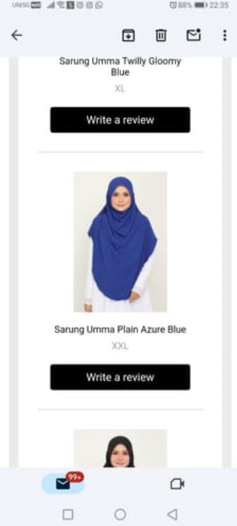 Umma Plain Azure Blue