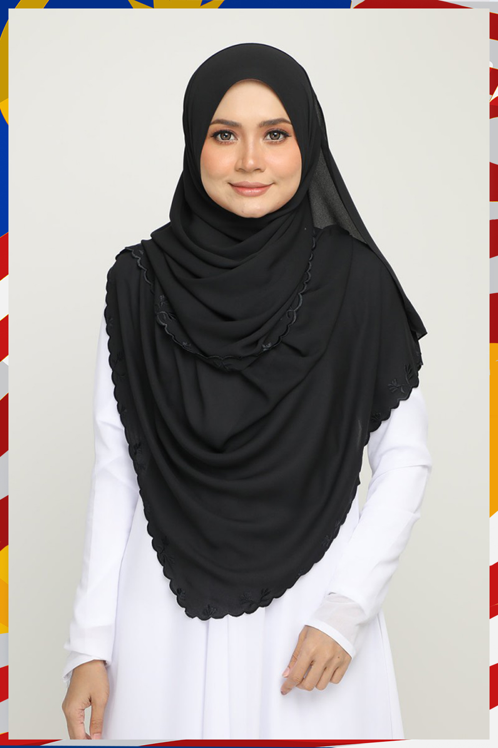 Shawl Sulam Black Diamond